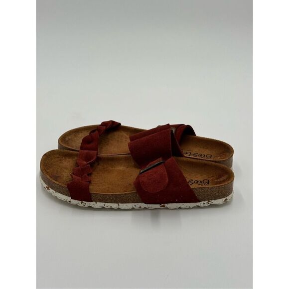 Biostep Women’s Sandals Red Rust Suede Leather Shoes Made In Spain Sz 7.5 - Picture 5 of 8